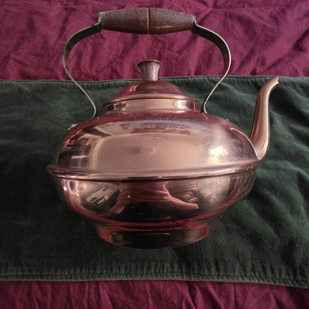 MCM Copper And Teak Kettle